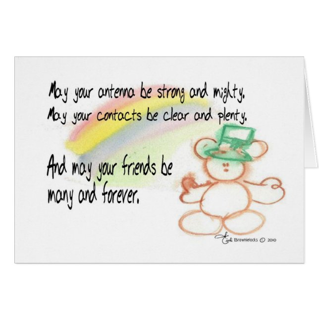 Irish Ham Radio Blating Hälsningskort (Framsidan Horizontal)