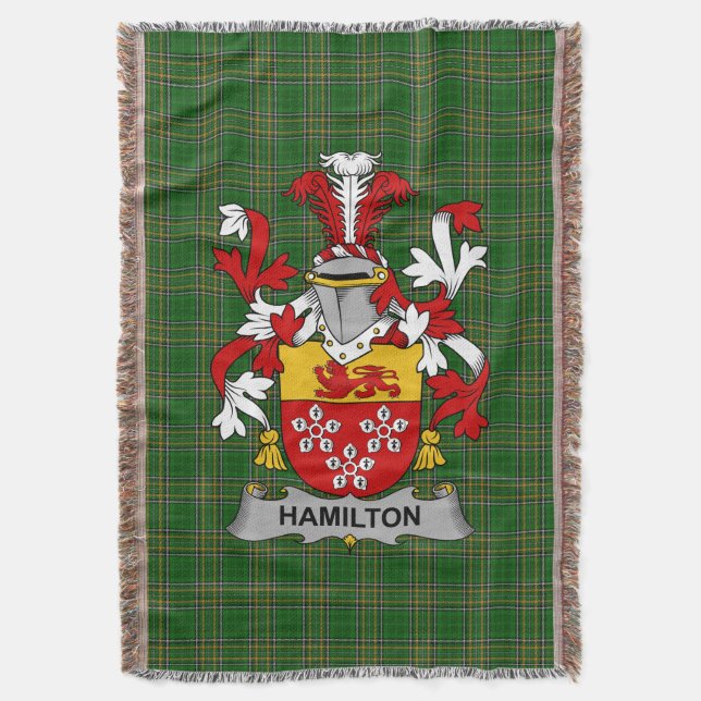 Irish Hamilton Jackar om Arm Family Crest Ireland Filt (Framsidan Vertikal)