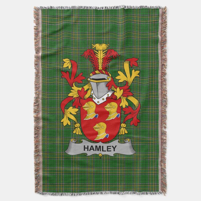 Irish Hamley Jackar om Arm Family Crest Ireland Filt (Framsidan Vertikal)