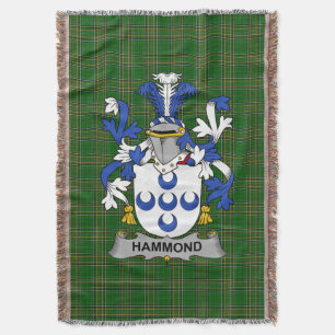 Irish Hammond Jackar om Arm Family Crest Ireland Filt
