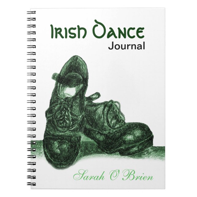 Irish Hard Shoes Journal Anteckningsbok Med Spiral (Framsidan)
