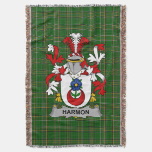Irish Harmon Jackar om Arm Family Crest Ireland Filt