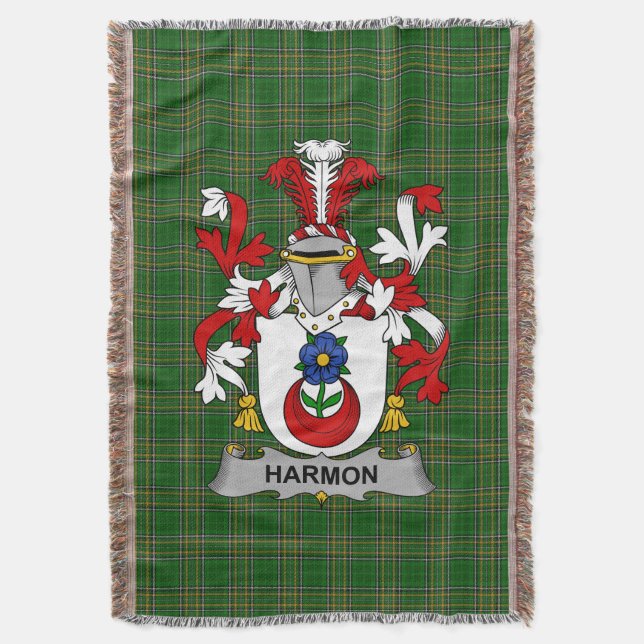 Irish Harmon Jackar om Arm Family Crest Ireland Filt (Framsidan Vertikal)