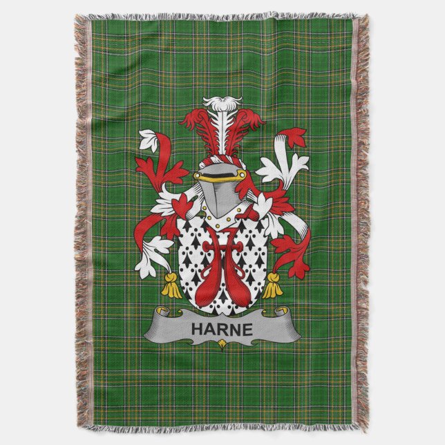 Irish Harne Jackar om Arm Family Crest Ireland Filt (Framsidan Vertikal)