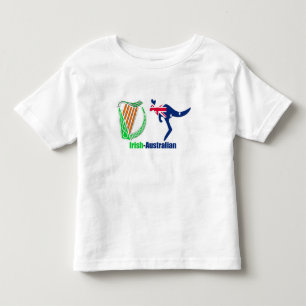 Irish Harp-Australia flagga Småbarn-Jersey-T-Shirt Tee Shirt
