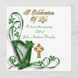 Irish Harp "Firande of Life" Inbjudningar