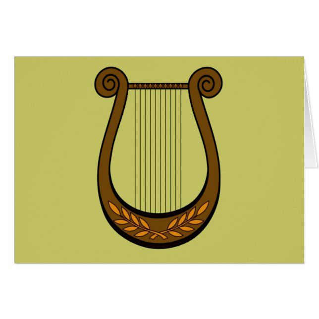 Irish Harp Hälsningskort (Framsidan Horizontal)