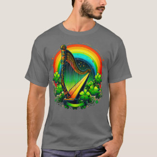 Irish Harp Heraldry firar St Patricks T Shirt