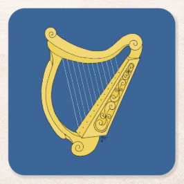 Irish Harp Underlägg Papper Kvadrat