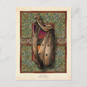 Irish Harp-vykort Vykort