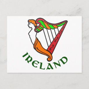 Irish Harp-vykort Vykort