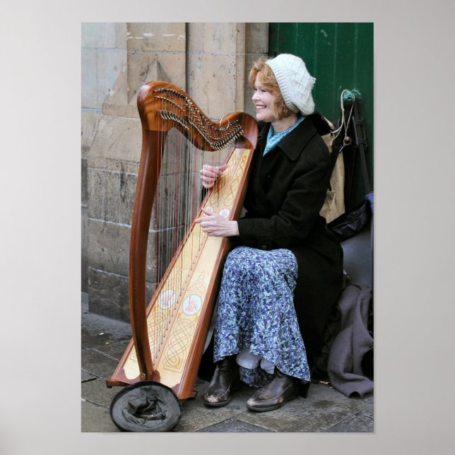 Irish Harpist Poster (Framsidan)