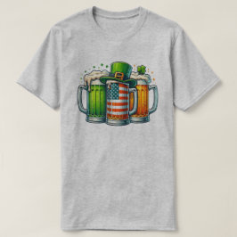 🇮 Irish Hat, American Flagga & Beer T Shirt