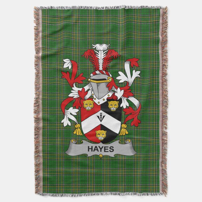 Irish Hayes Jackar om Arm Family Crest Ireland Filt (Framsidan Vertikal)