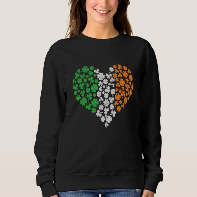 Irish Heart St Patricks Day T Shirt (Framsida)