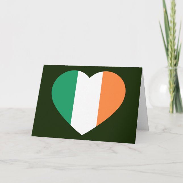 Irish Heartflagggcent Kort (Framsida)