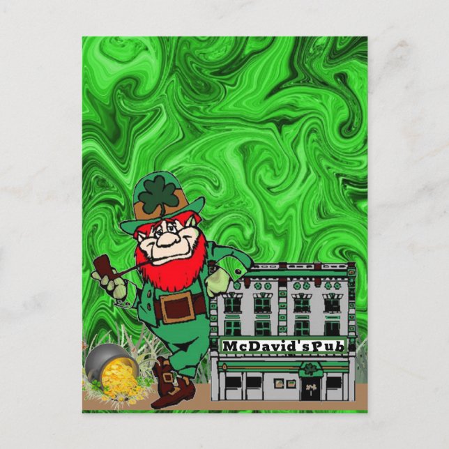 Irish helgdag vykort (Framsida)