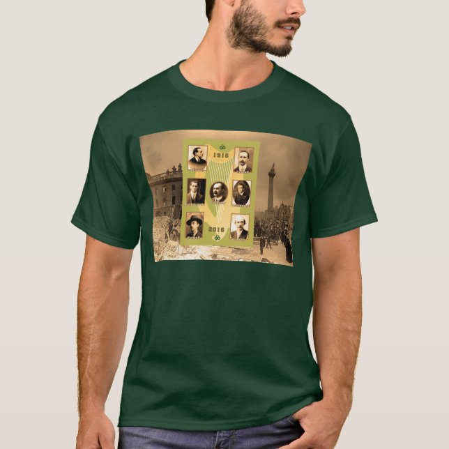 Irish Heroes image för manar's-Mörk-T-Shirt-Grönt Tröja (Framsida)