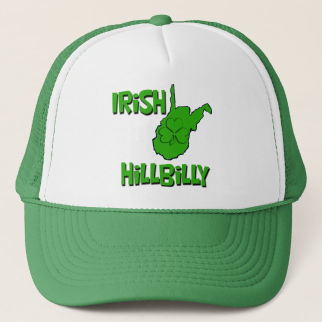 Irish Hillbilly Hat Truckerkeps (Framsida)