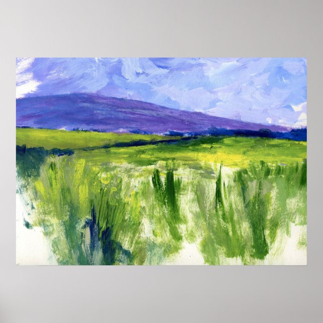 Irish Hillside Painting Poster (Framsidan)
