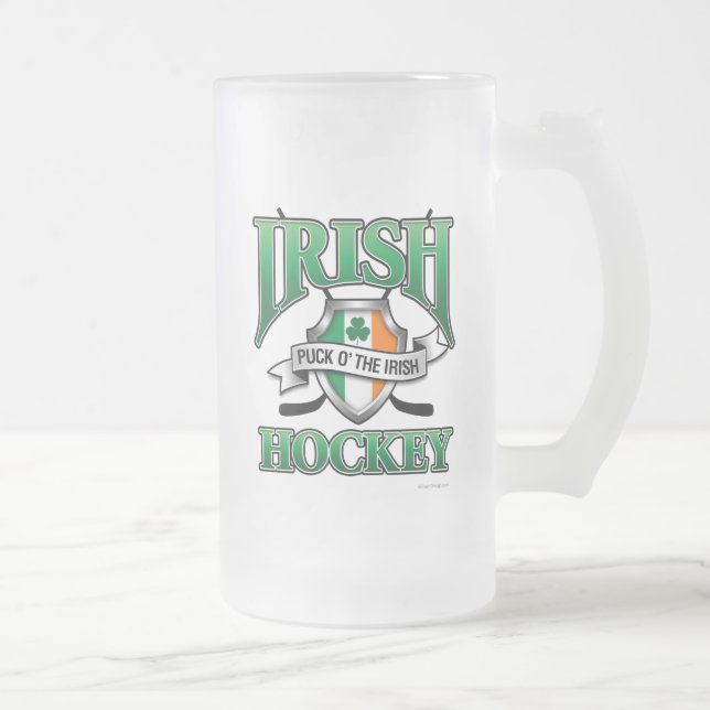 Irish Hockey Frosted Glass Beer Mugg (Höger)