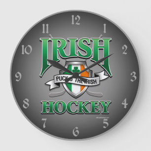 Irish Hockey Large Clock Stor Klocka