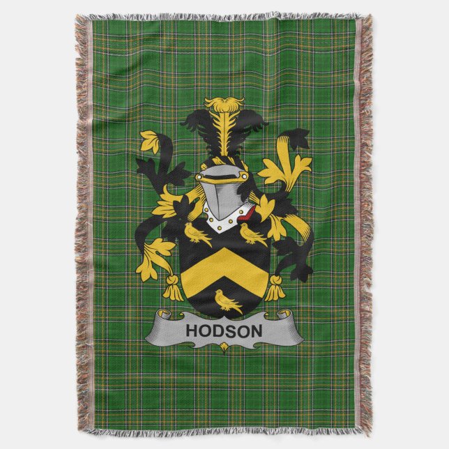 Irish Hodson Jackar om Arm Family Crest Ireland Filt (Framsidan Vertikal)