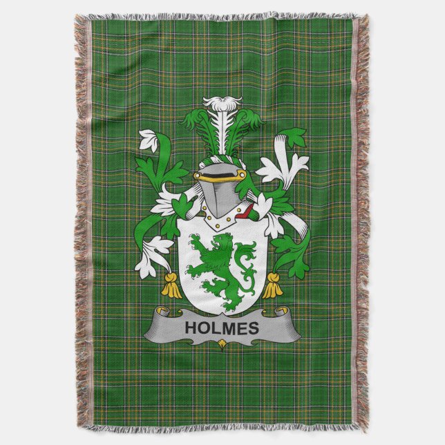 Irish Holmes Jackar om Arm Family Crest Ireland Filt (Framsidan Vertikal)