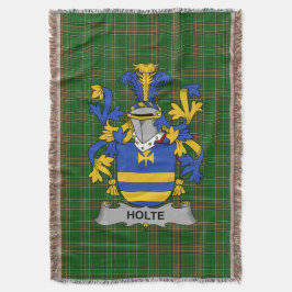 Irish Holte eller Holt Jackar av Arm Family Crest Filt