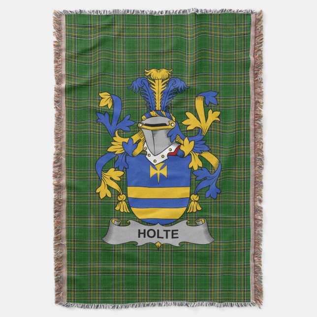 Irish Holte eller Holt Jackar av Arm Family Crest  Filt (Framsidan Vertikal)