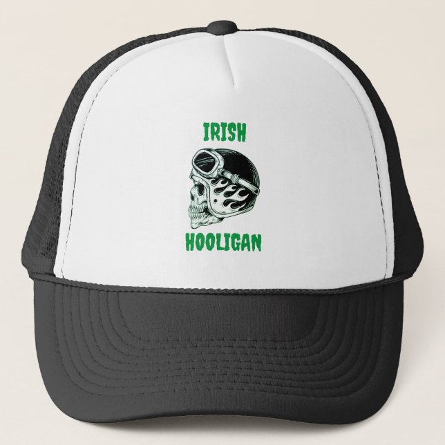 Irish Hooligan Biker Boll Cap Keps (Framsida)