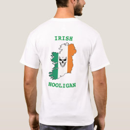 Irish Hooligan Skull Flagga T Shirt