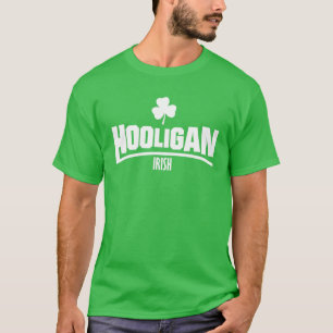 Irish Hooligan St patricks day Shamrock Klöver Gre T Shirt