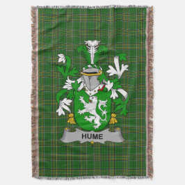Irish Hume Jackar om Arm Family Crest Ireland Filt