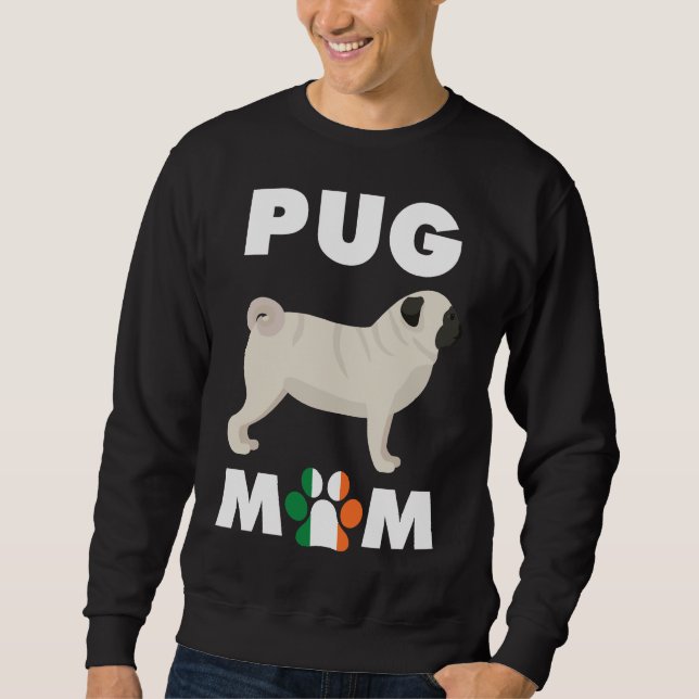 Irish Hund Pug Mamma Essential T-Shirt 776 Lång Ärmad Tröja (Framsida)