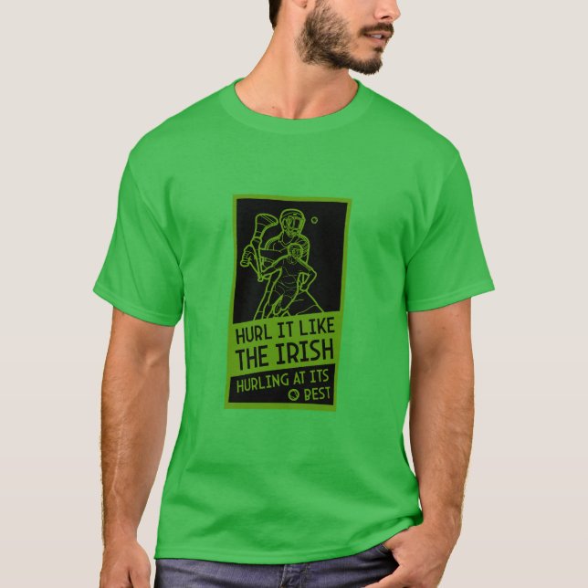 Irish Hurling Sport T Shirt (Framsida)
