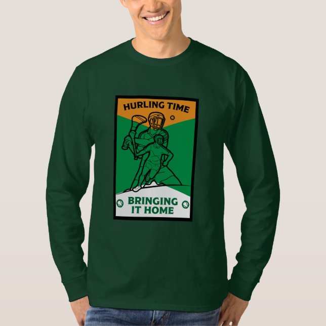 Irish Hurling Sport T Shirt (Framsida)