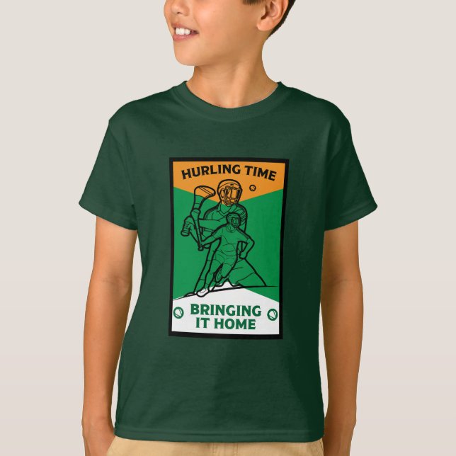 Irish Hurling Sport T Shirt (Framsida)