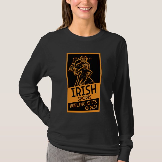 Irish Hurling Sport T Shirt (Framsida)