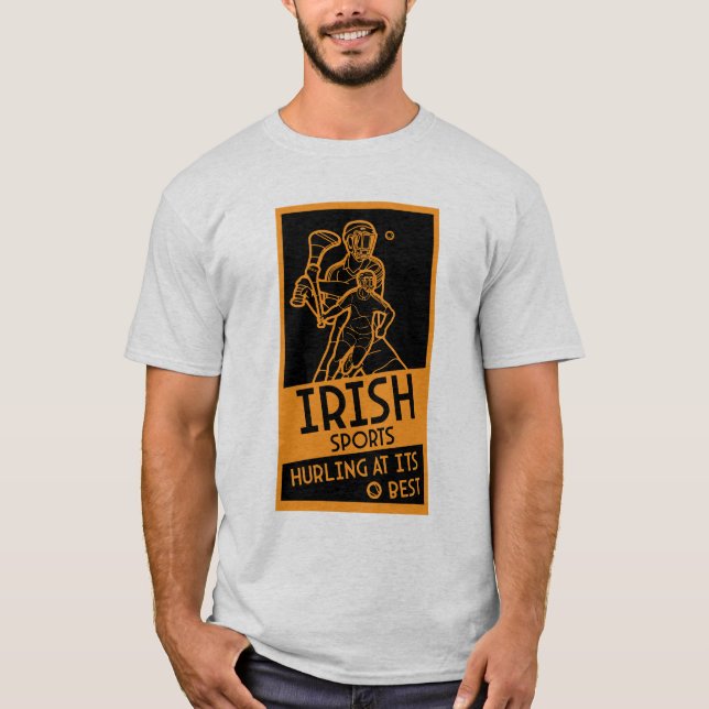 Irish Hurling Sport T Shirt (Framsida)