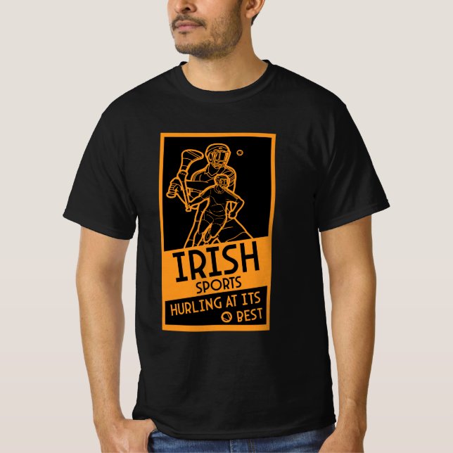 Irish Hurling Sport T Shirt (Framsida)