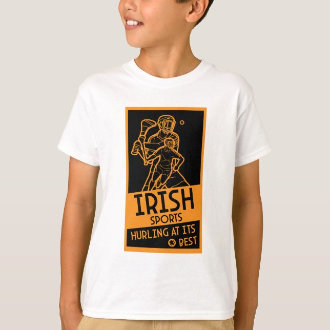 Irish Hurling Sport T Shirt (Framsida)