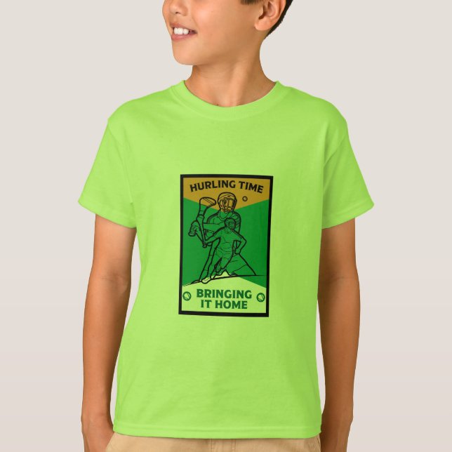 Irish Hurling Sport T Shirt (Framsida)