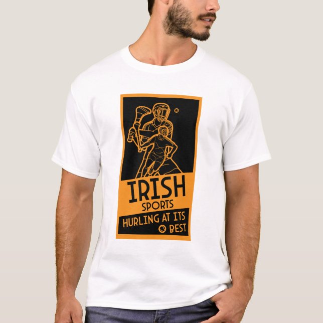 Irish Hurling Sport T Shirt (Framsida)