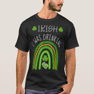 Irish I Drinking Gravid Announcement St Pat T Shirt