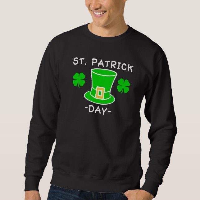 Irish I Drinking St patricks day Lång Ärmad Tröja (Framsida)