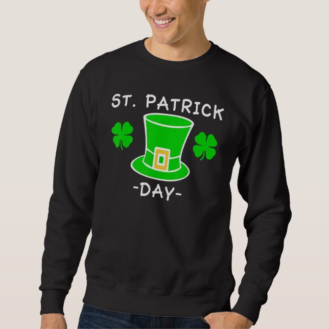Irish I Drinking St patricks day Lång Ärmad Tröja (Framsida)