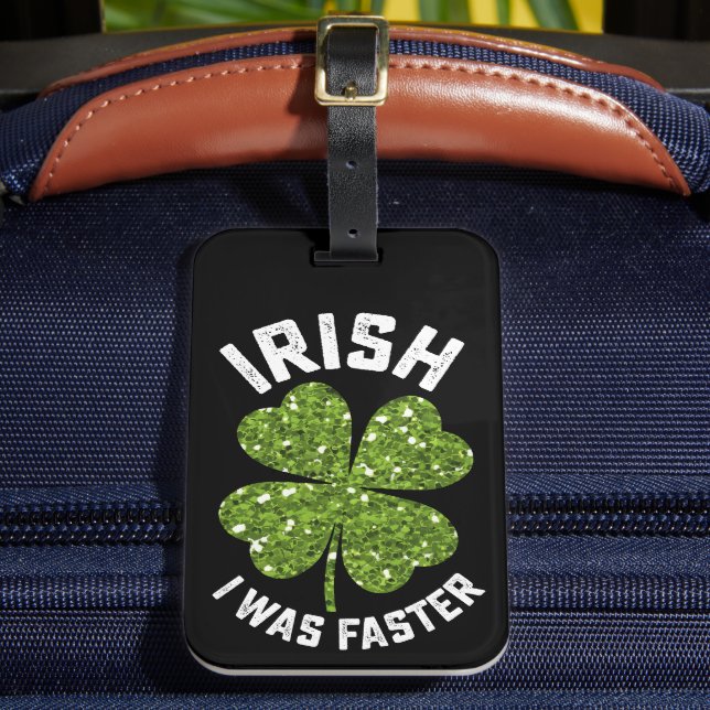 Irish I var snabbare på att köra Springa St patric Bagagebricka (Framsida Insitu 2)