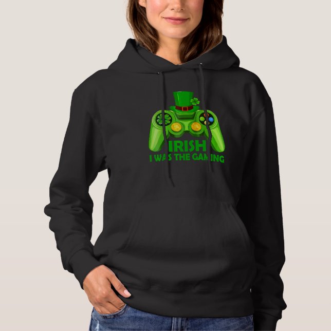 Irish I was Gaming Funny St patrick's day Video Ga T Shirt (Framsida)