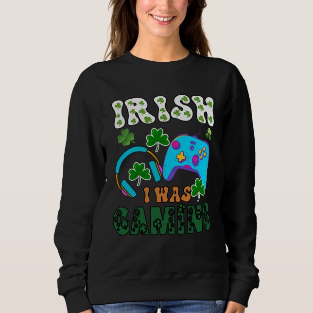 Irish I was gaming St Patricks  1 T Shirt (Framsida)